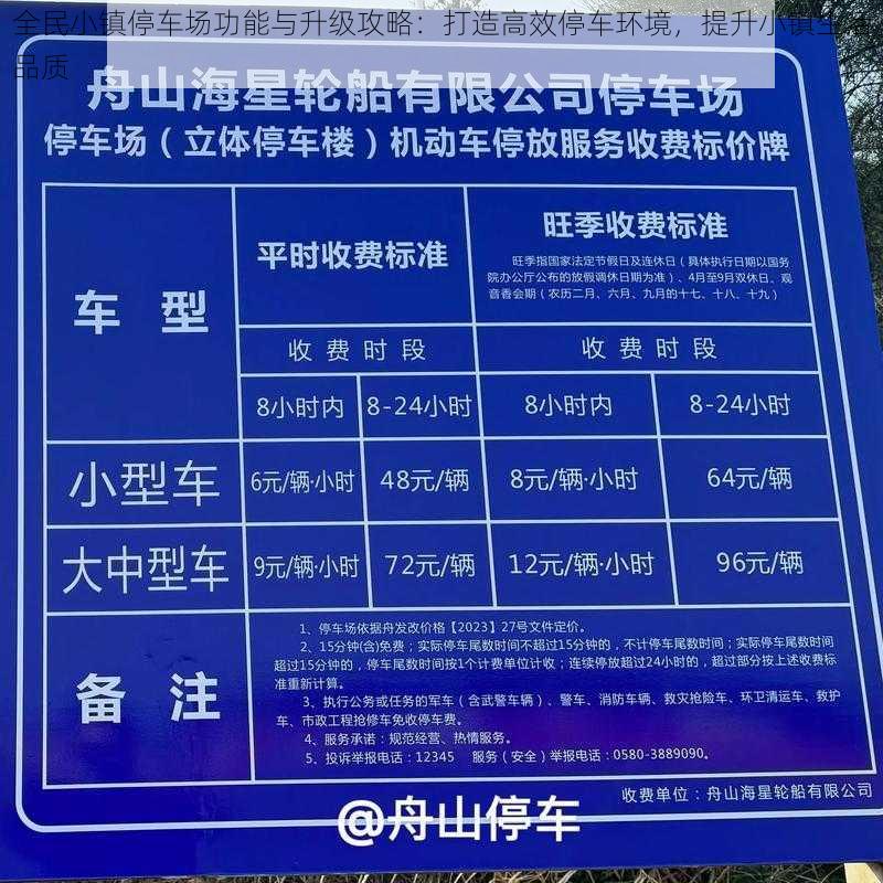 全民小镇停车场功能与升级攻略：打造高效停车环境，提升小镇生活品质