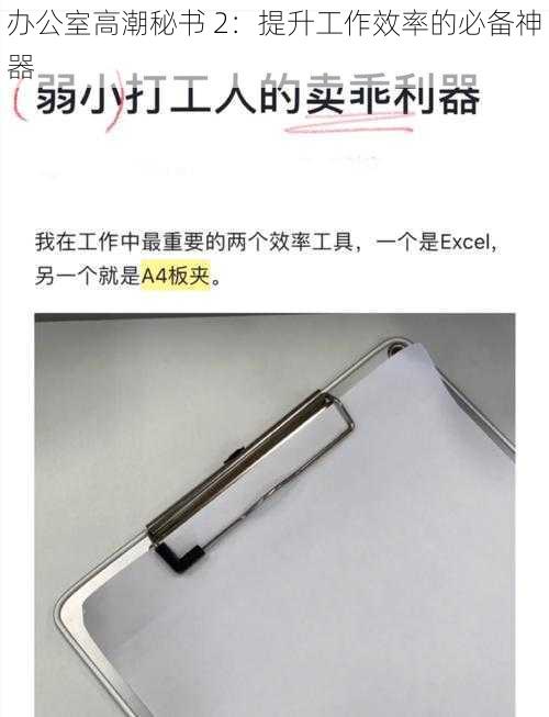 办公室高潮秘书 2：提升工作效率的必备神器