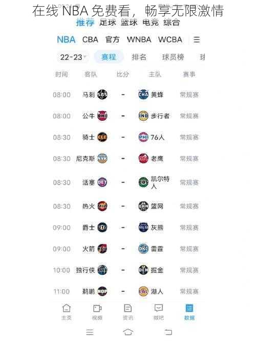 在线 NBA 免费看，畅享无限激情