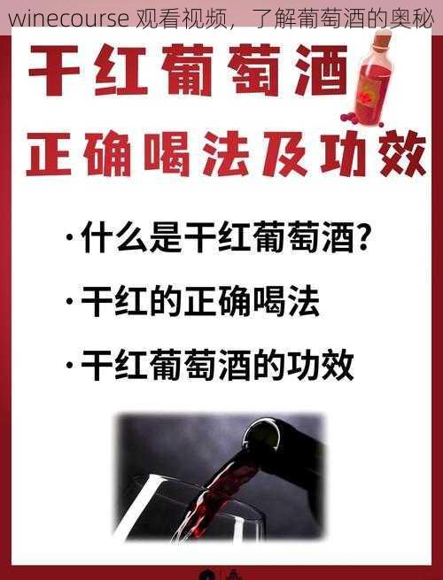 winecourse 观看视频，了解葡萄酒的奥秘