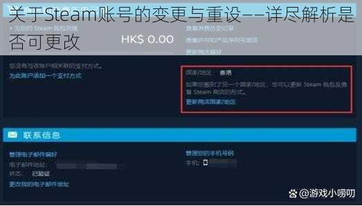 关于Steam账号的变更与重设——详尽解析是否可更改