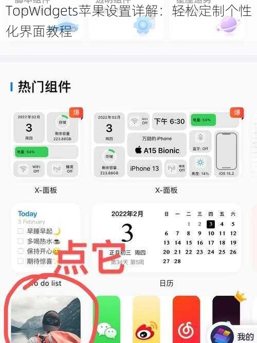 TopWidgets苹果设置详解：轻松定制个性化界面教程